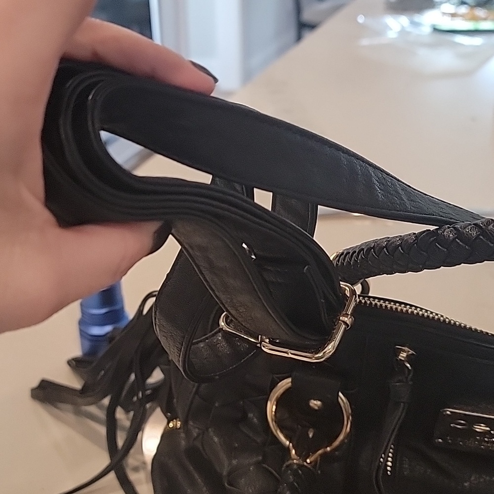 Bebe Black Satchel with Gold Accents - Picture 7 of 12